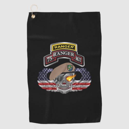 Serviette De Golf 75e régiment de rangers (Devant)