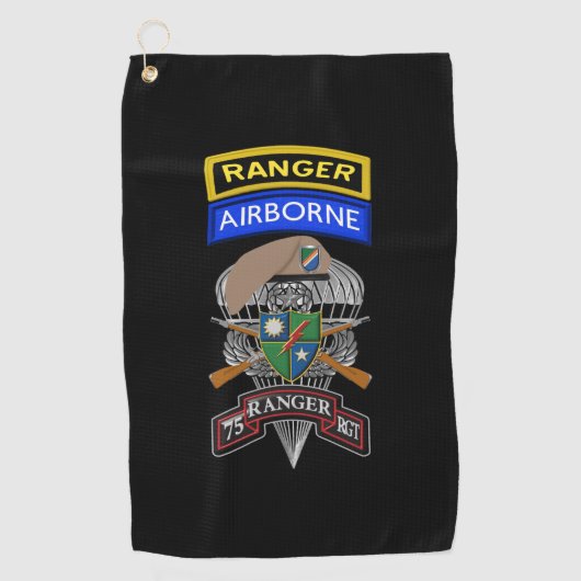 Serviette De Golf 75e régiment de rangers (Devant)
