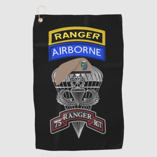 Serviette De Golf 75e régiment de rangers (Devant)