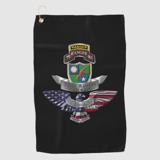 Serviette De Golf 75e régiment de rangers (Devant)