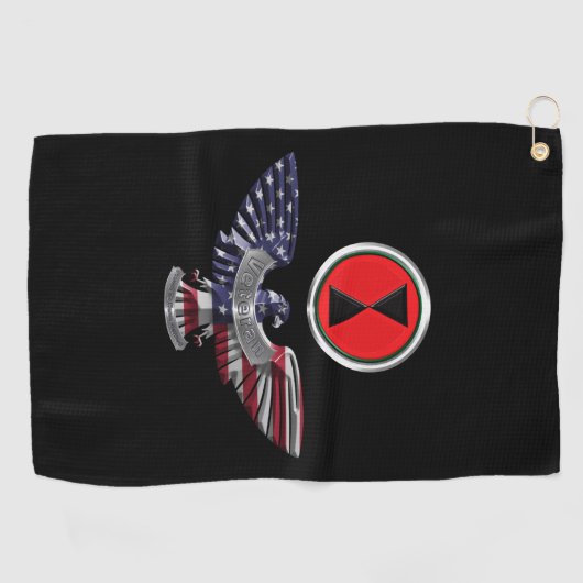 Serviette De Golf 7e division d'infanterie, Division Bayonet, aigle (Horizontal)