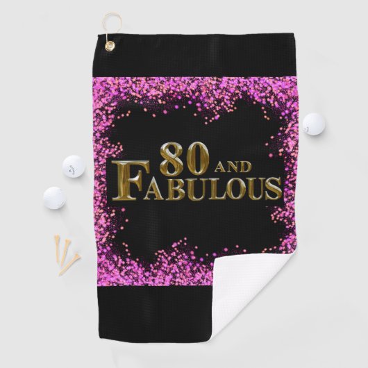 Serviette De Golf 80e anniversaire (En situation)