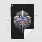 Serviette De Golf 82e ailes métalliques d'étourdissements d'un crâne (En situation)