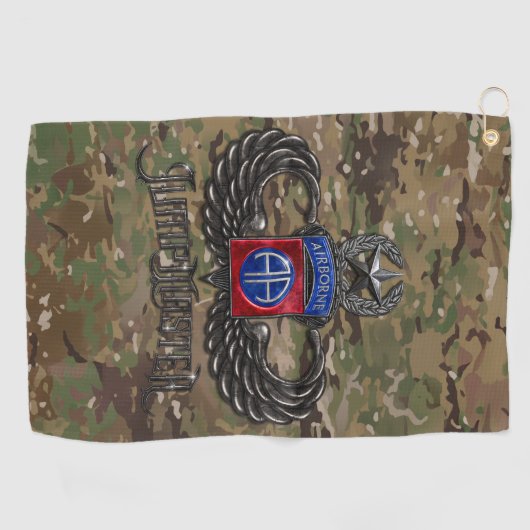 Serviette De Golf 82e Camo Jumpmaster aéroporté (Horizontal)