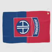 Serviette De Golf 82e division aérienne Flag Military Vétéran (Horizontal)