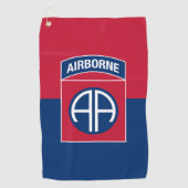 Serviette De Golf 82e division aérienne Flag Military Vétéran (Devant)