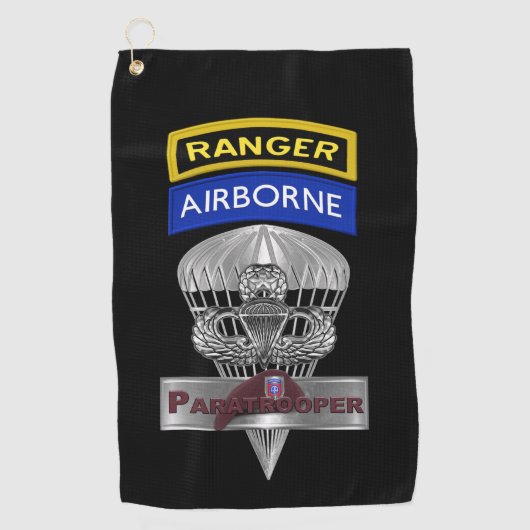 Serviette De Golf 82e division aéroportée Airborne Ranger (Devant)