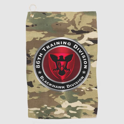 Serviette De Golf 86e Division de la formation (Devant)