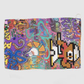 Serviette De Golf 8 bits Tee Time XXX3 Design Golf Towel (Horizontal)