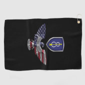 Serviette De Golf 8e division d'infanterie “Pathfinder” Aigle (Horizontal)