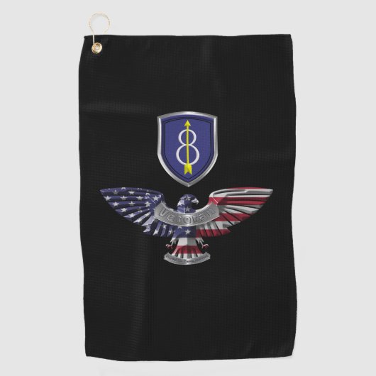 Serviette De Golf 8e division d'infanterie “Pathfinder” Aigle (Devant)
