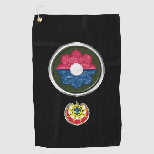 Serviette De Golf 9e division d'infanterie, patchs et insignes Custo (Devant)