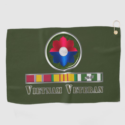 Serviette De Golf 9e division d'infanterie Vétérinaire du Vietnam (Horizontal)