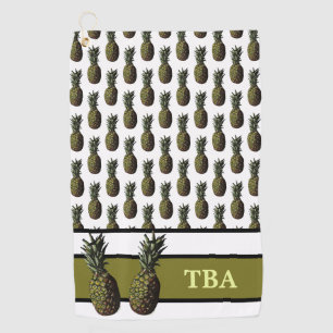 Serviette de golf à ananas - Monogramme personnali