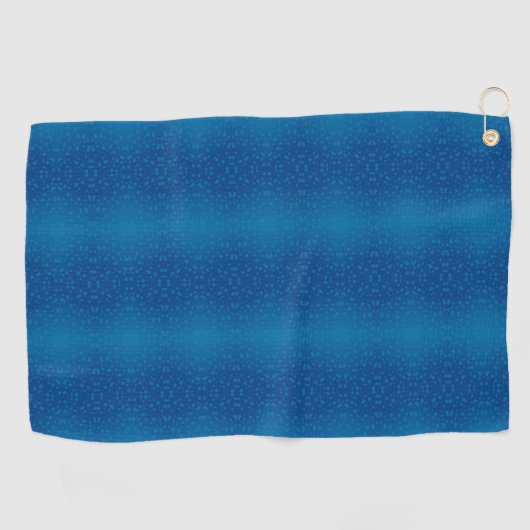 Serviette De Golf A blue towel with a subtle dotted pattern hangs (Horizontal)