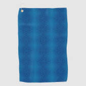 Serviette De Golf A blue towel with a subtle dotted pattern hangs (Devant)
