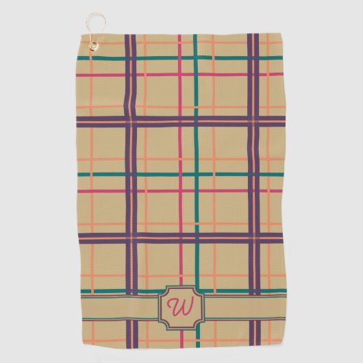 Serviette de golf à carreaux d'été (Devant)