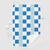 Serviette De Golf À damiers bleu blanc (En situation)