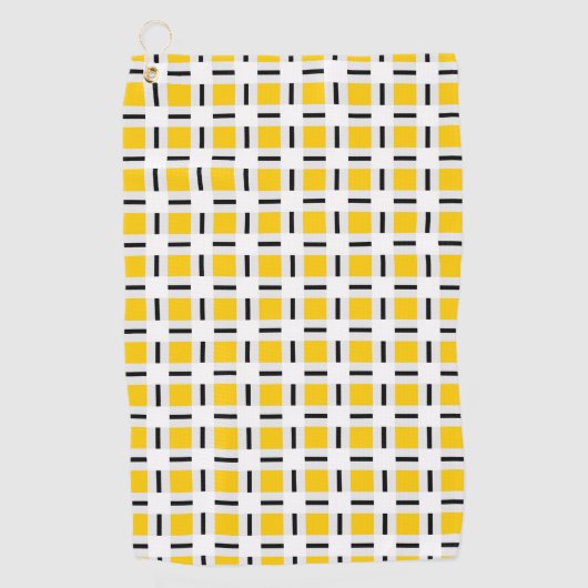 Serviette De Golf À damiers jaune (Devant)