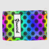 Serviette De Golf à damiers Wheels par Kenneth Yoncich (Horizontal)