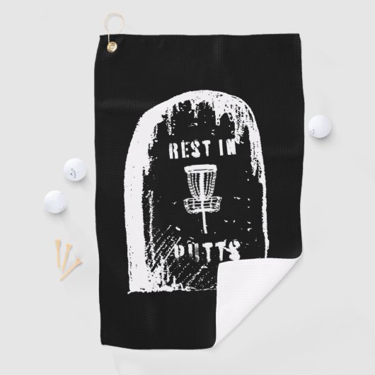 Serviette de golf à disque avec clip à sac (En situation)