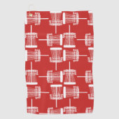 Serviette de golf à disque rouge (Devant)