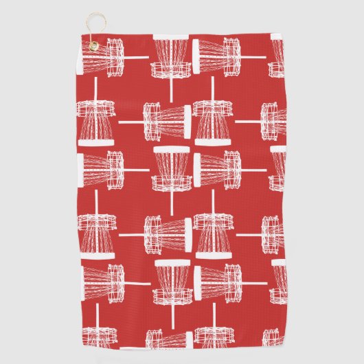 Serviette de golf à disque rouge (Devant)