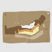 Serviette De Golf À Gauche "Dans La Flèche" (Horizontal)