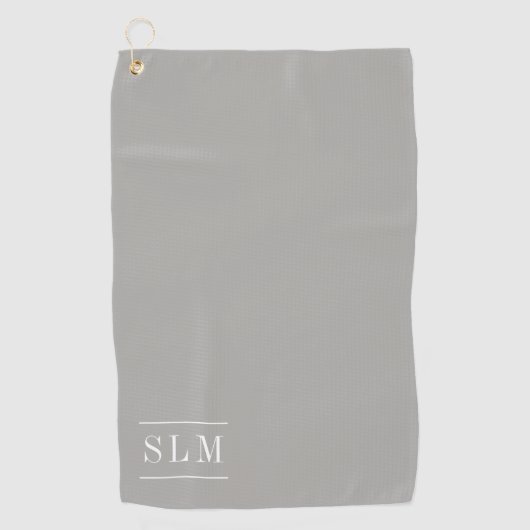 Serviette de golf à monogramme classique (Devant)