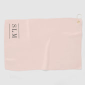 Serviette de golf à monogramme classique (Horizontal)
