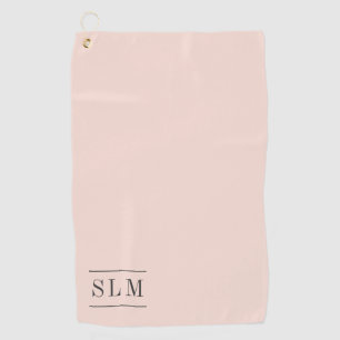 Serviette de golf à monogramme classique