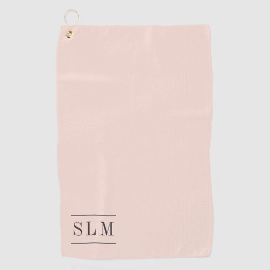 Serviette de golf à monogramme classique (Devant)