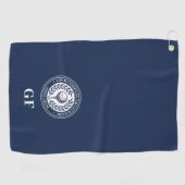 Serviette de golf à monogramme classique personnal (Horizontal)