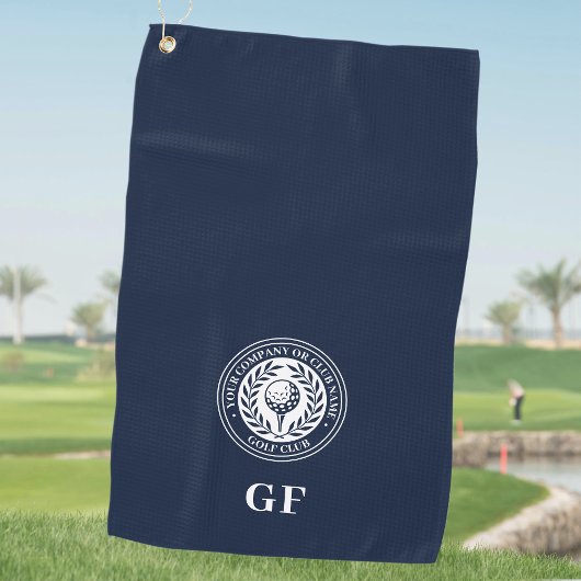 Serviette de golf à monogramme classique personnal