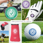 Serviette de golf à monogramme classique personnal
