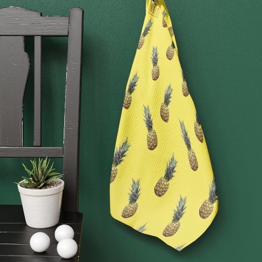 Serviette de golf à motif de ananas tropical