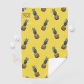 Serviette de golf à motif de ananas tropical (En situation)