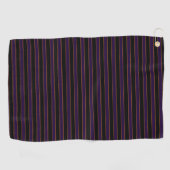 Serviette de golf à motif rayé violet profond vint (Horizontal)