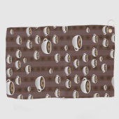 Serviette de golf à rayures avec café (Horizontal)