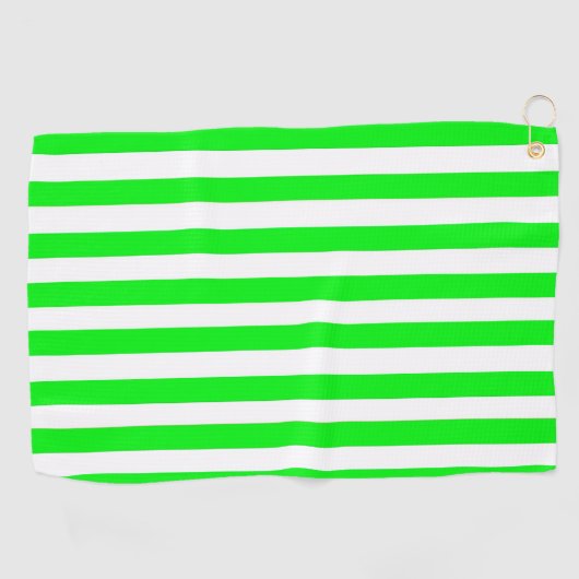 Serviette de golf à rayures vertes (Horizontal)