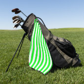 Serviette de golf à rayures vertes (Vert)
