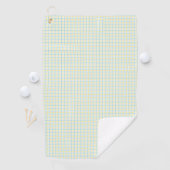 Serviette De Golf A tea towel with a grid pattern in light blue  (En situation)
