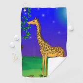 Serviette de golf à thème Giraffe (En situation)