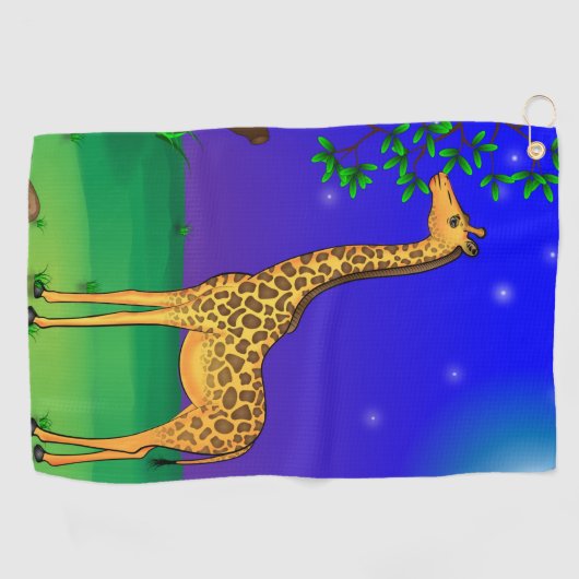 Serviette de golf à thème Giraffe (Horizontal)