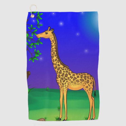 Serviette de golf à thème Giraffe (Devant)