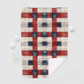 Serviette de golf à treillis Americana (En situation)