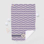 Serviette de golf à zigzag fleuri (En situation)