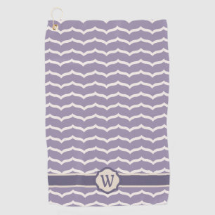 Serviette de golf à zigzag fleuri