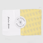 Serviette De Golf Abeille Awesome Miel d'argent Bee Personnalisé Mon (Horizontal)
