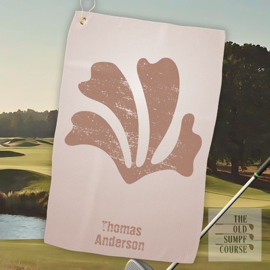 Serviette De Golf Abstract Art Brown Algae, Kelp